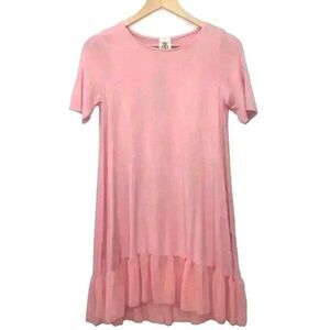 Agnes & Dora Womens Pink Ruffle Dress Size XS